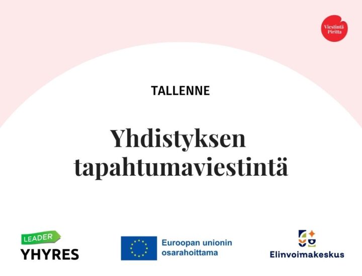Yhdistyksen tapahtumaviestintä