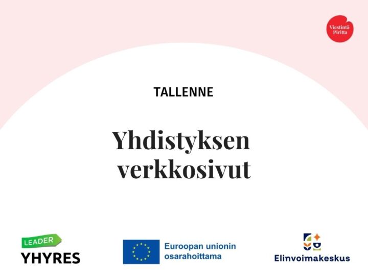 Yhdistyksenverkkosivut tallenne